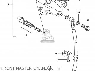 FRONT MASTER CYLINDER - GS500E 2000 (Y) USA CANADA (E03) (E28)