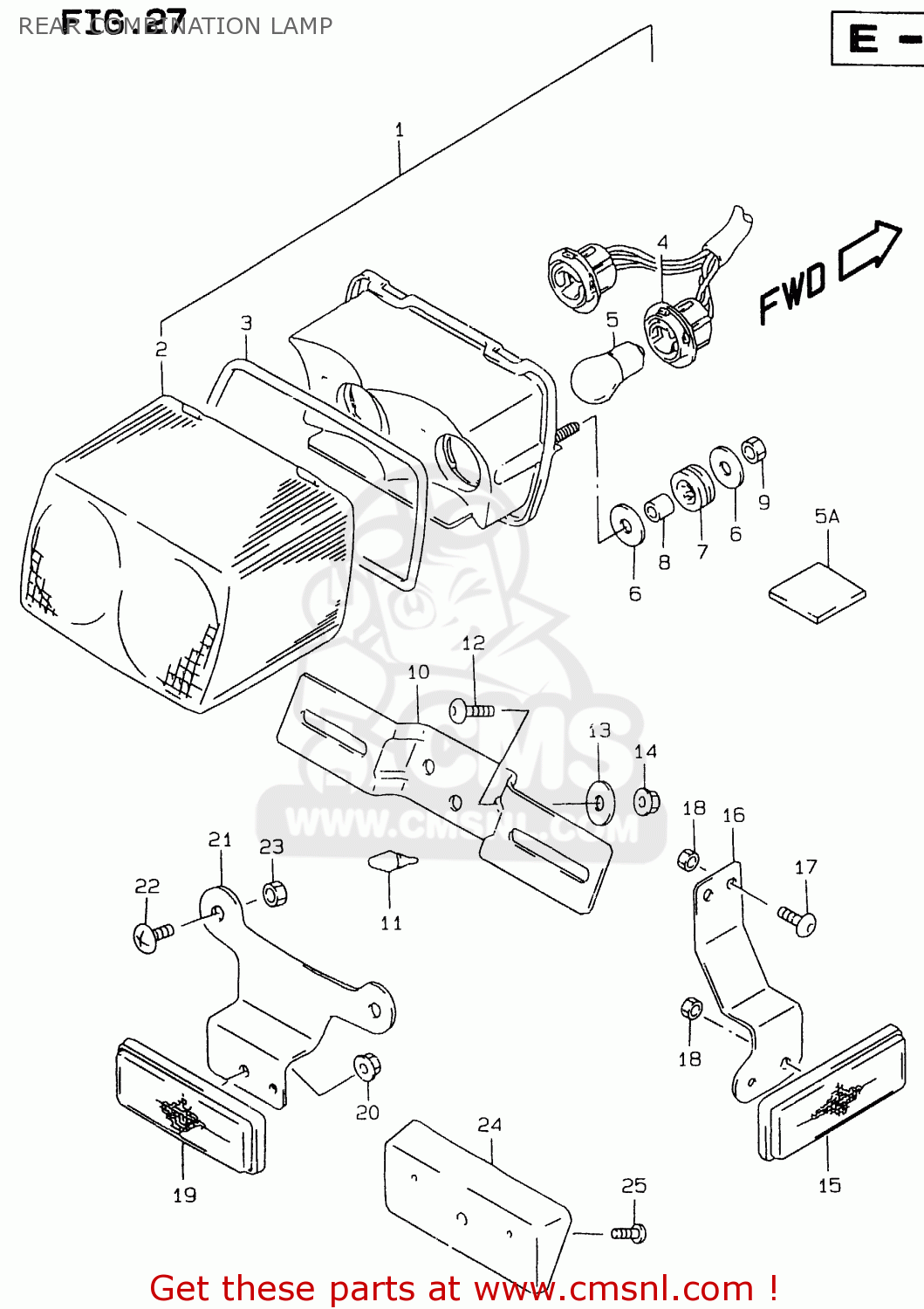 REAR COMBINATION LAMP GS500E 2000 (Y)