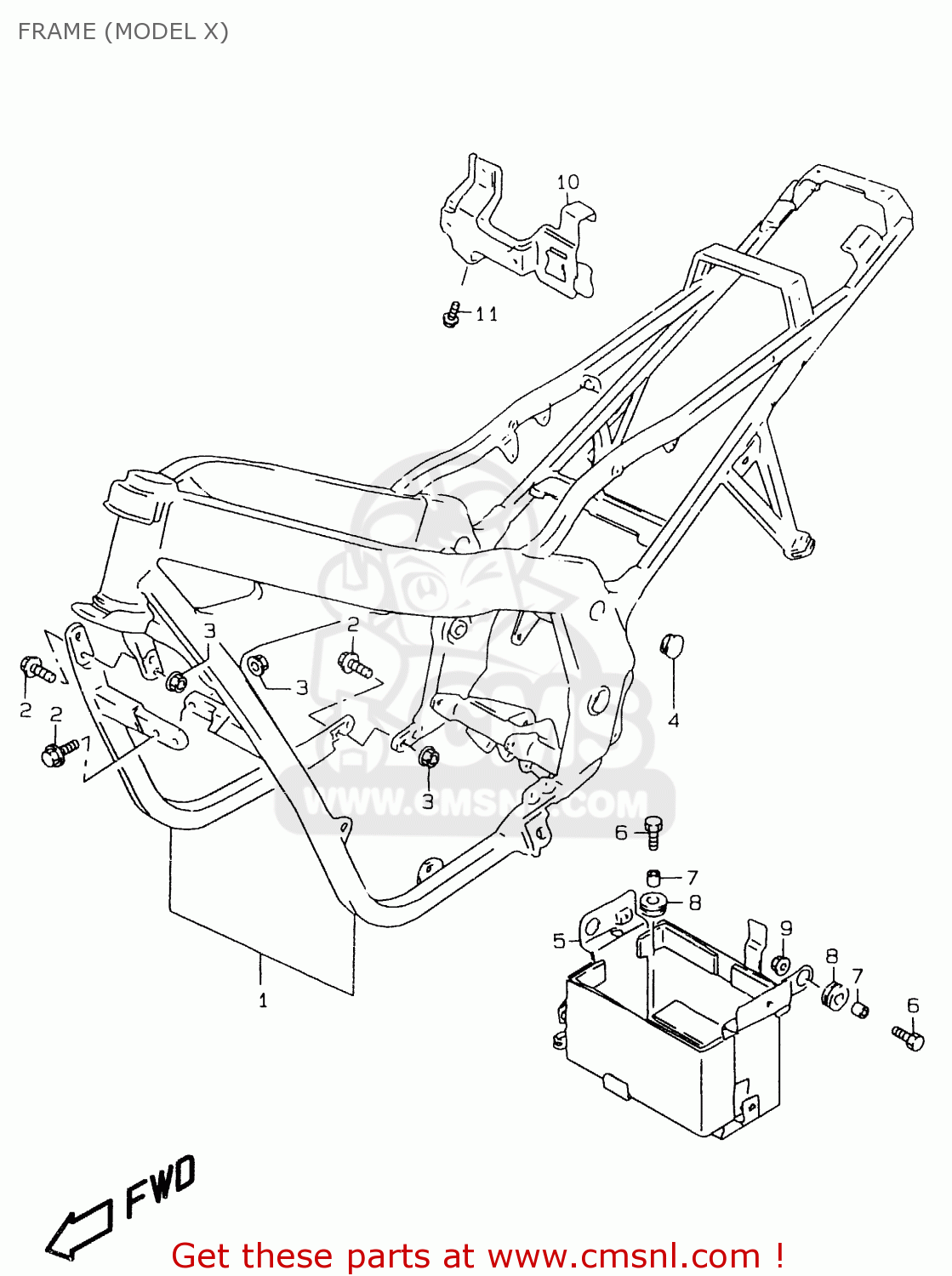 FRAME (MODEL X) GS500E 2000 (Y)