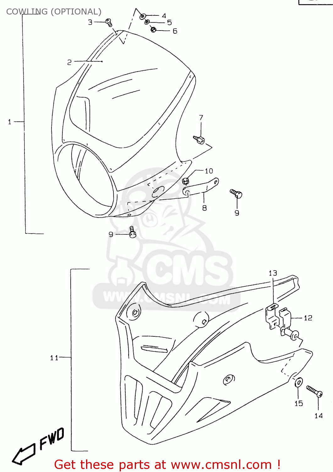 COWLING (OPTIONAL) GS500E 2000 (Y)