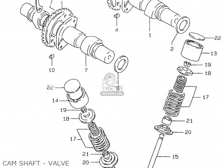 CAM SHAFT - VALVE - GS500E 2000 (Y)