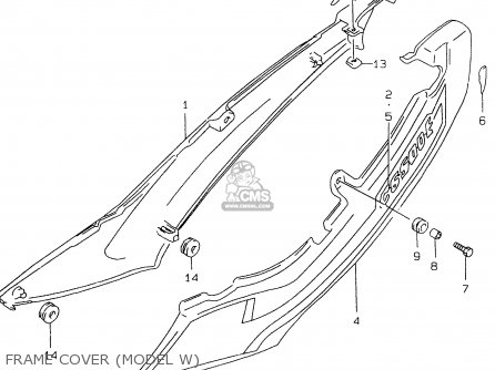 FRAME COVER (MODEL W) - GS500E 2000 (Y)