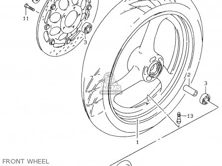 FRONT WHEEL - GS500E 2000 (Y)