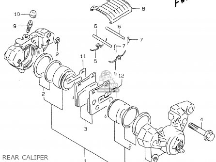 REAR CALIPER - GS500E 2000 (Y)