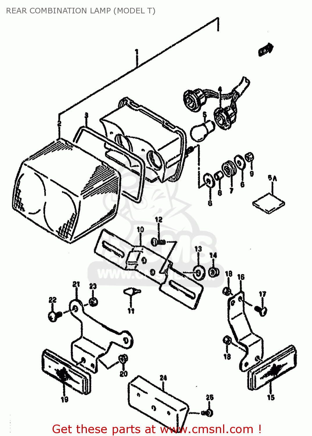 REAR COMBINATION LAMP (MODEL T) GS500ESK 1995 (S) BRAZIL (E37)