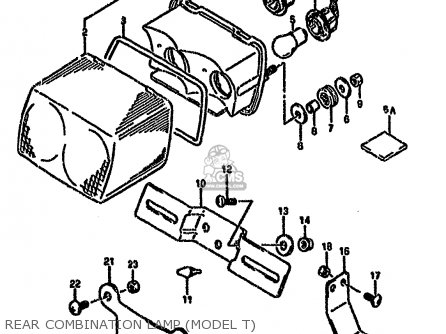 REAR COMBINATION LAMP (MODEL T) - GS500ESK 1995 (S) BRAZIL (E37)
