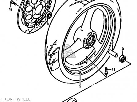 FRONT WHEEL - GS500ESK 1995 (S) BRAZIL (E37)