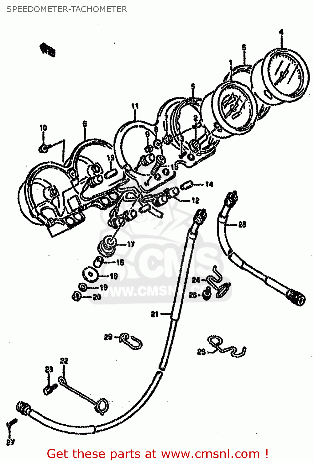 SPEEDOMETER-TACHOMETER GS500EU 1992 (N) GERMANY AUSTRALIA (E22 E24)