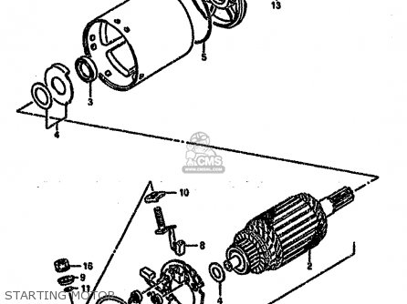 STARTING MOTOR - GS500EU 1992 (N) GERMANY AUSTRALIA (E22 E24)