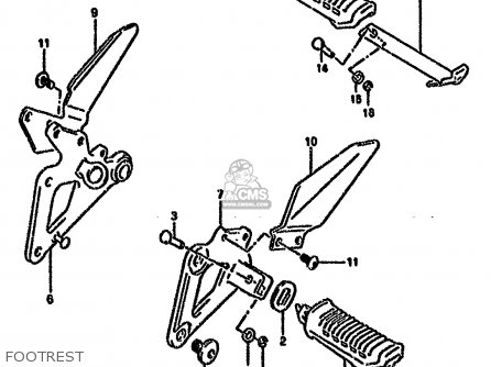 FOOTREST - GS500EU 1993 (P) GERMANY AUSTRALIA (E22 E24)