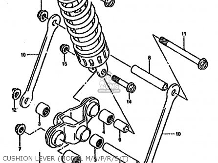 CUSHION LEVER (MODEL M/N/P/R/S/T) - GS500EU 1993 (P) GERMANY AUSTRALIA (E22 E24)