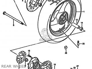 REAR WHEEL - GS500EU 1993 (P) GERMANY AUSTRALIA (E22 E24)