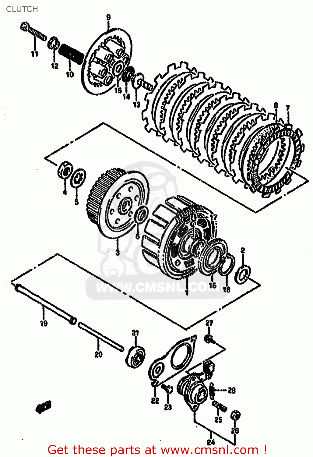 CLUTCH GS500EU 1994 (R) GERMANY AUSTRALIA (E22 E24)