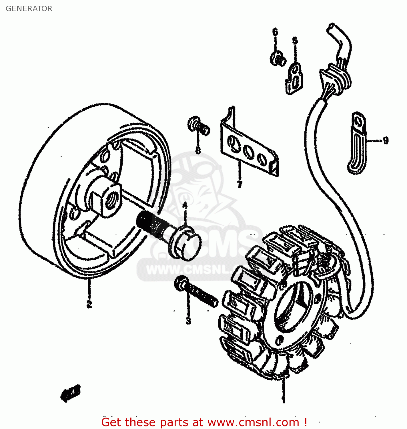 GENERATOR GS500EU 1994 (R) GERMANY AUSTRALIA (E22 E24)