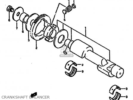 CRANKSHAFT BALANCER - GS500EU 1994 (R) GERMANY AUSTRALIA (E22 E24)