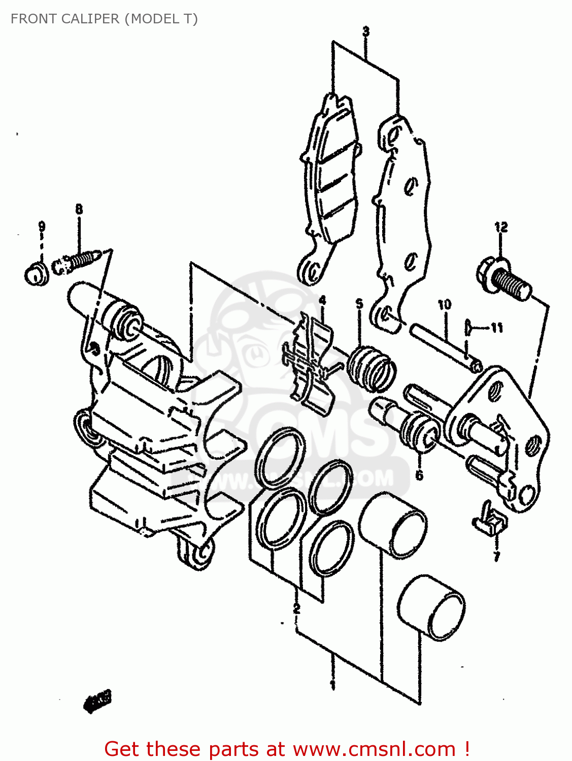 FRONT CALIPER (MODEL T) GS500EU 1996 (T) GERMANY AUSTRALIA (E22 E24)