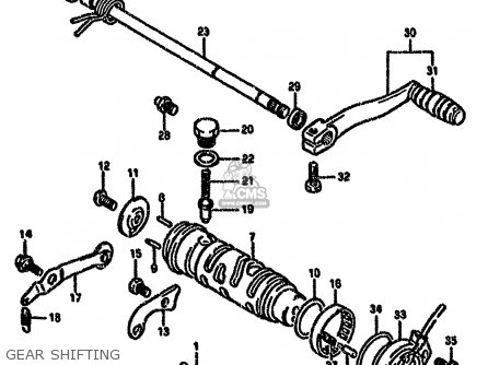GEAR SHIFTING - GS500EU 1996 (T) GERMANY AUSTRALIA (E22 E24)