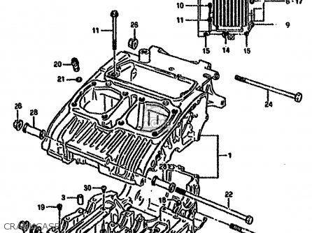 CRANKCASE - GS500EU 1996 (T) GERMANY AUSTRALIA (E22 E24)