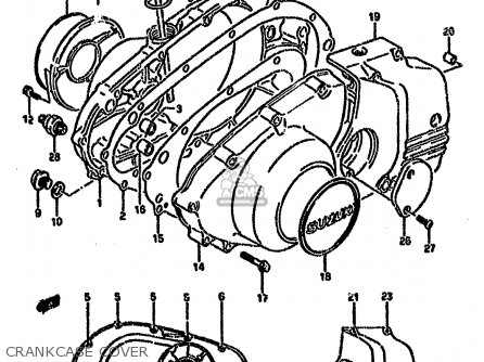 CRANKCASE COVER - GS500EU 1996 (T) GERMANY AUSTRALIA (E22 E24)