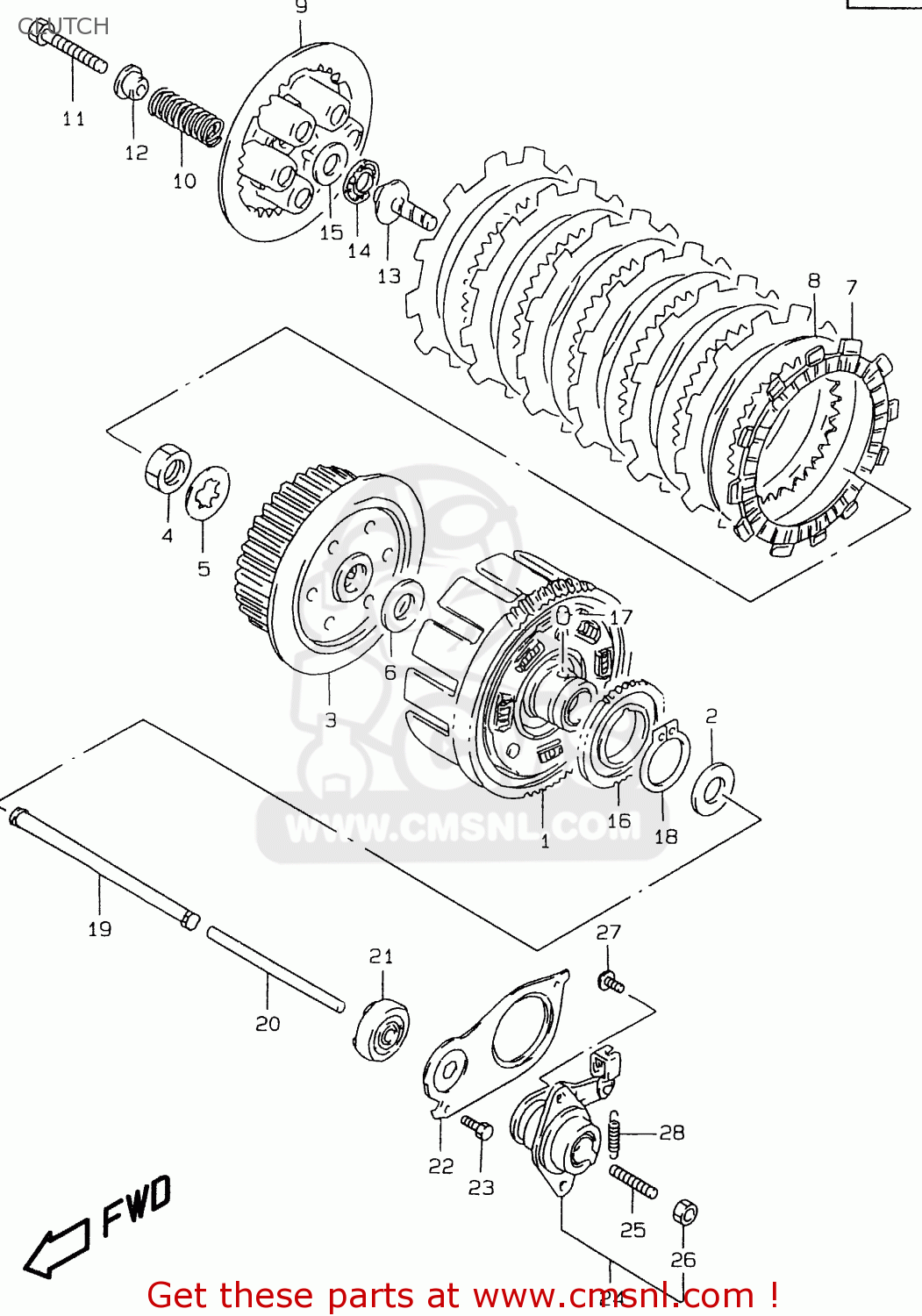 CLUTCH GS500EU 1997 (V) (E04 E22 E39)
