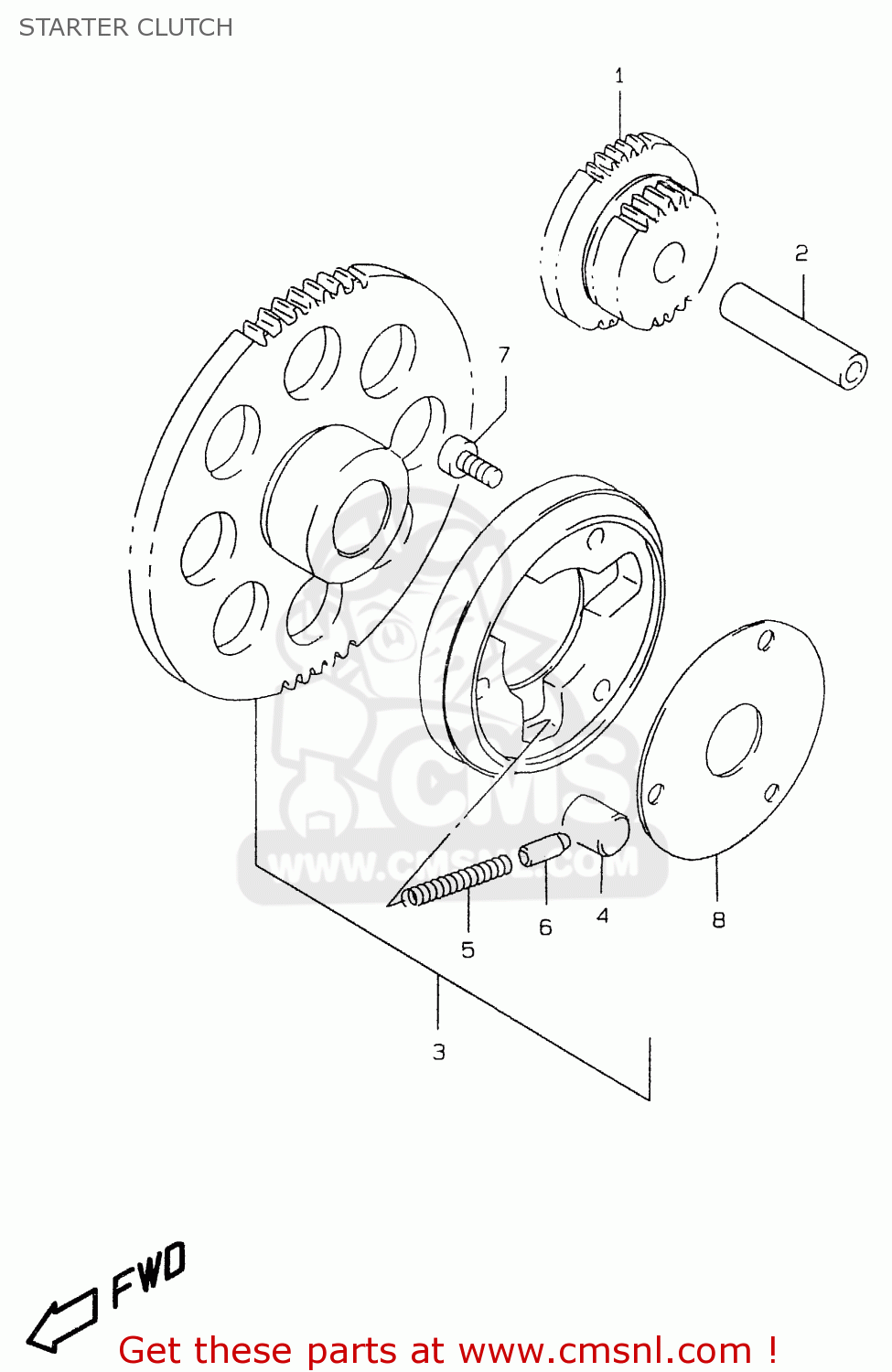 STARTER CLUTCH GS500EU 1997 (V) (E04 E22 E39)