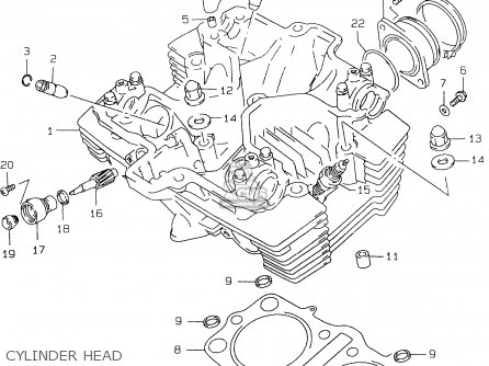 CYLINDER HEAD - GS500EU 1997 (V) (E04 E22 E39)