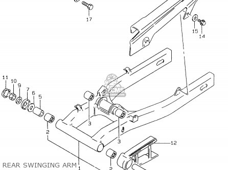 REAR SWINGING ARM - GS500EU 1997 (V) (E04 E22 E39)