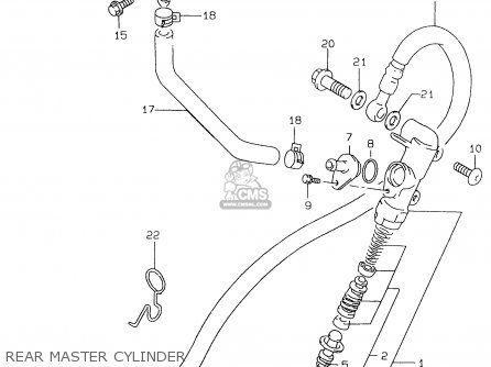 REAR MASTER CYLINDER - GS500EU 1997 (V) (E04 E22 E39)