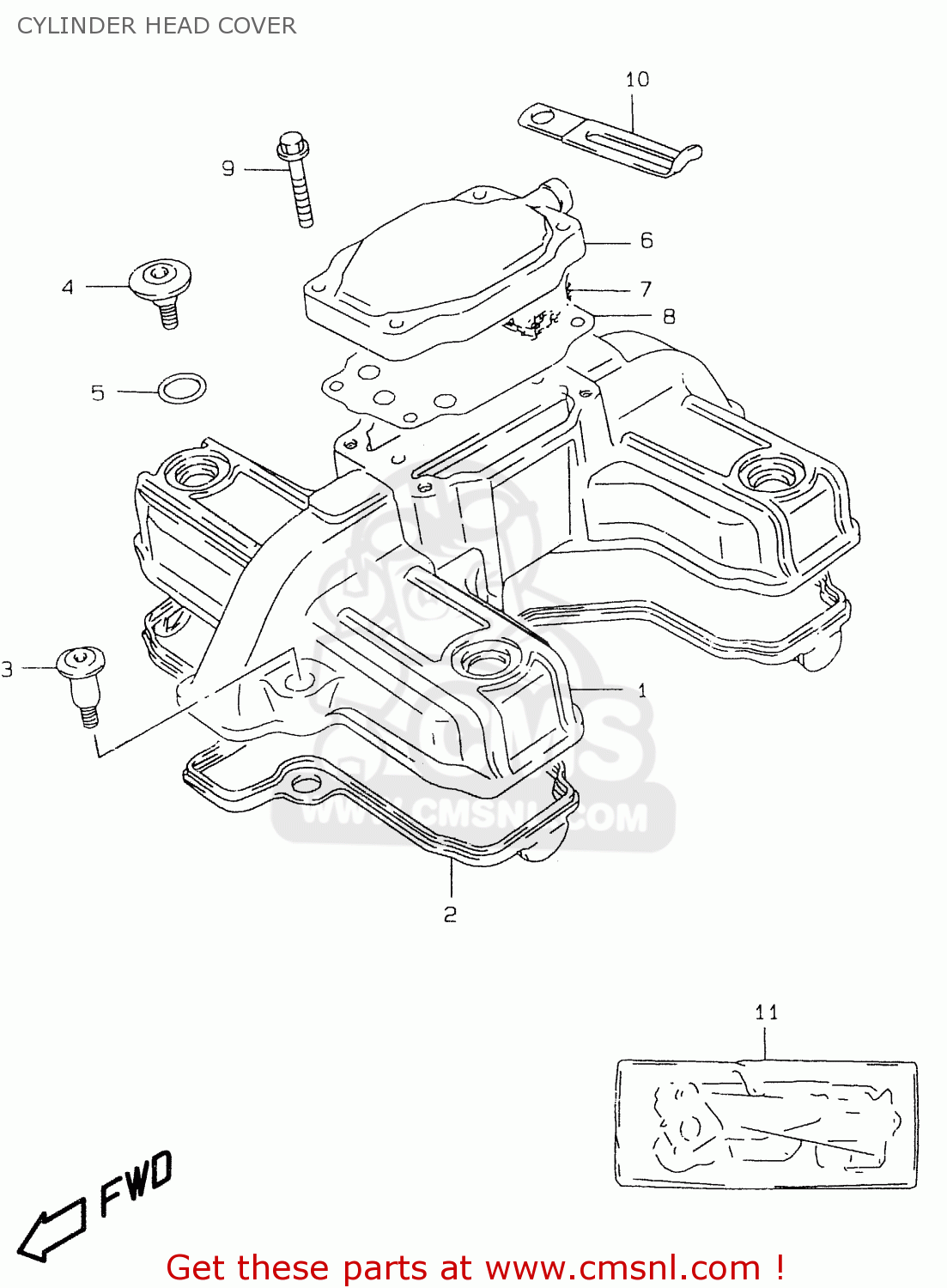 CYLINDER HEAD COVER GS500EU 1998 (W) (E04 E22 E39)