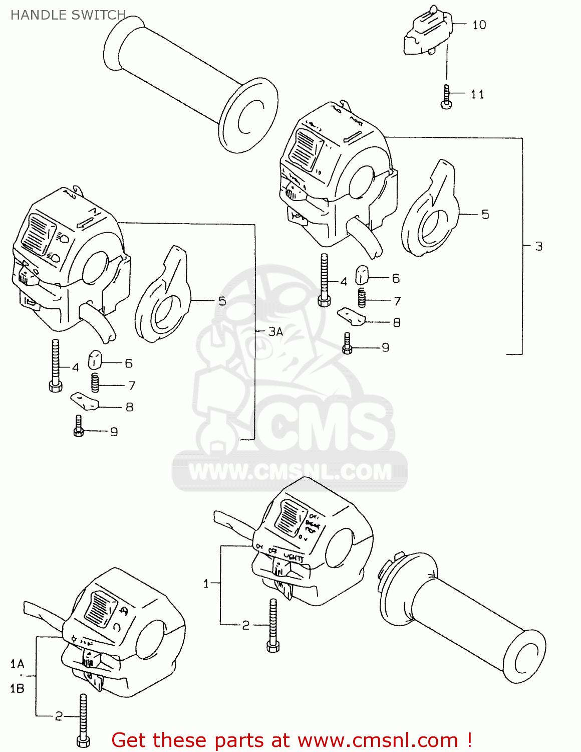 HANDLE SWITCH GS500EU 1998 (W) (E04 E22 E39)