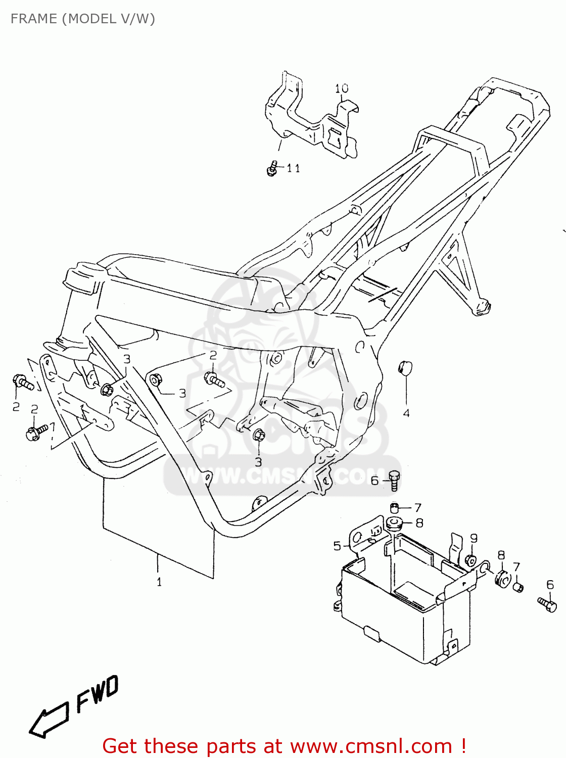 FRAME (MODEL V/W) GS500EU 1998 (W) (E04 E22 E39)