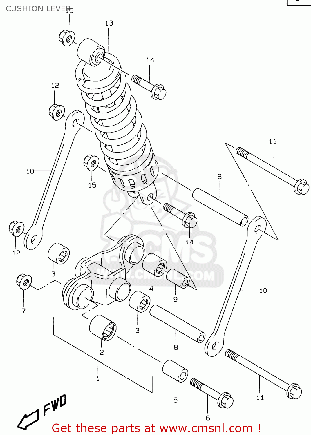 CUSHION LEVER GS500EU 1998 (W) (E04 E22 E39)