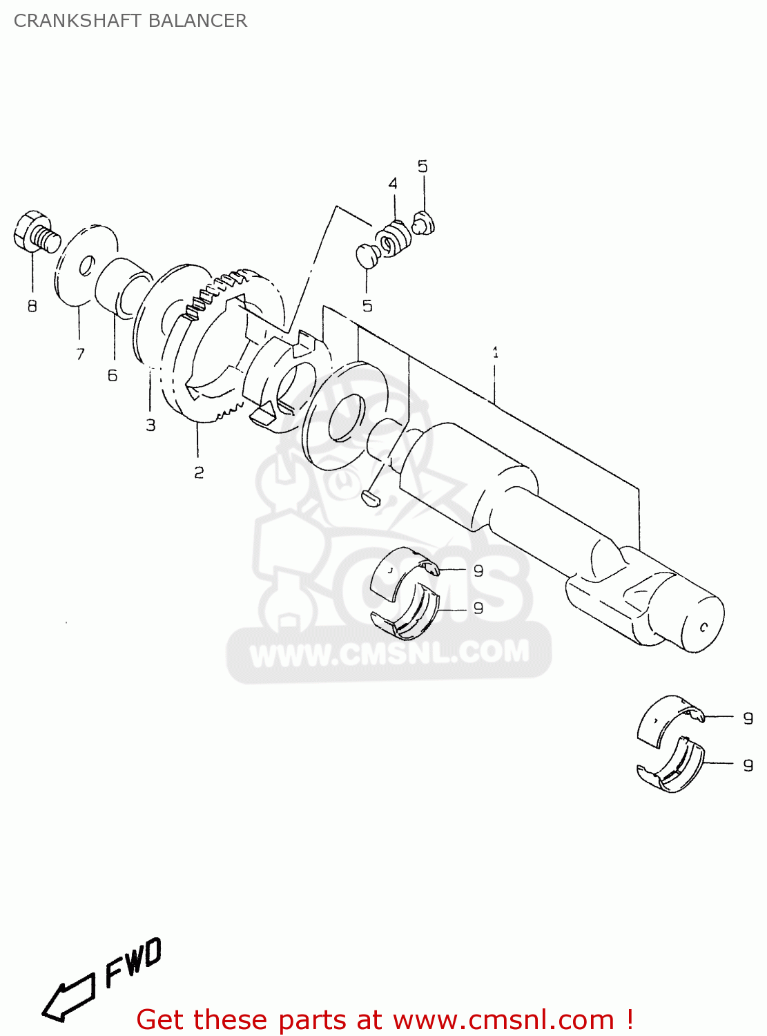 CRANKSHAFT BALANCER GS500EU 1998 (W) (E04 E22 E39)