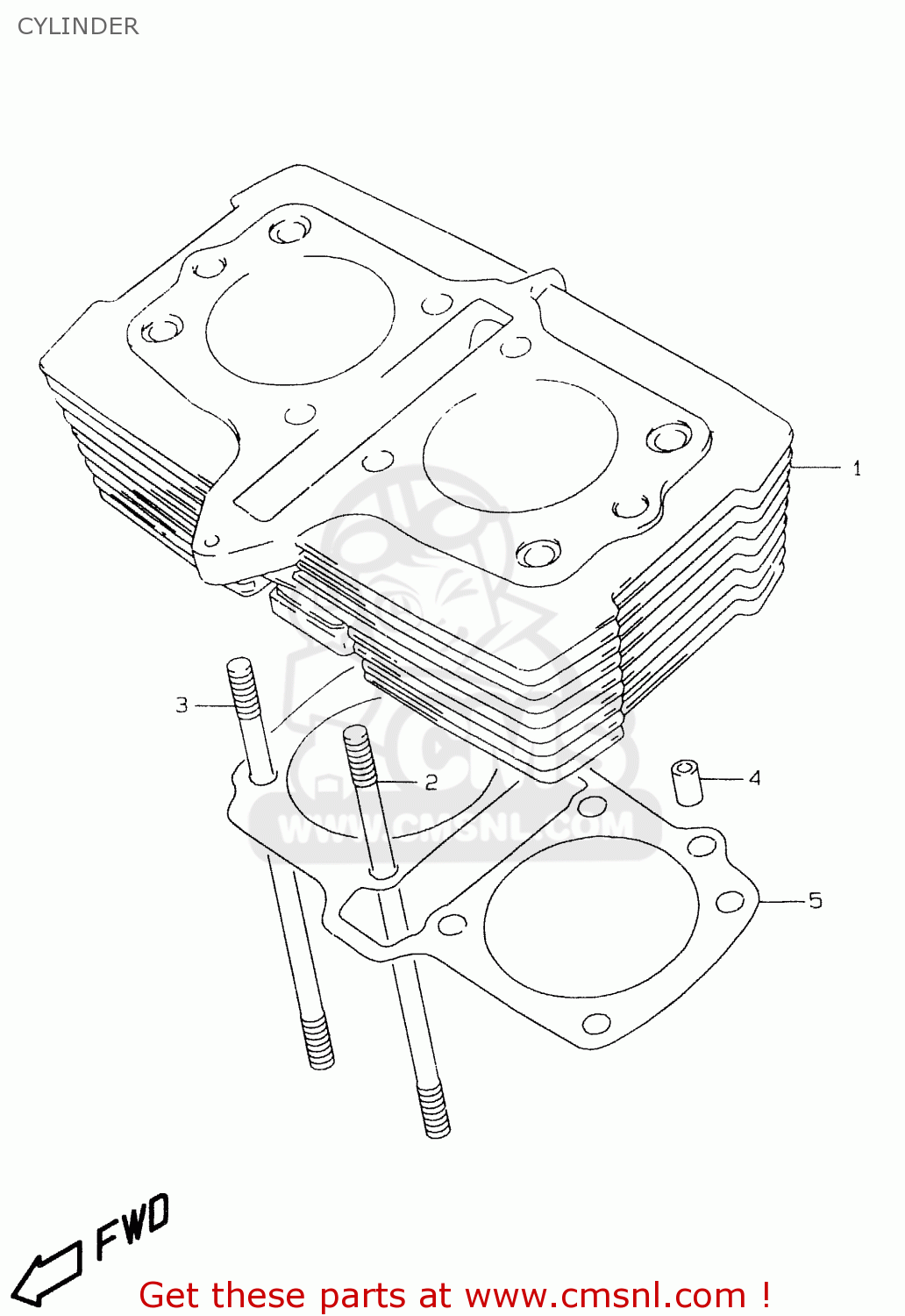 CYLINDER GS500EU 1999 (X) (E04 E22 E39)