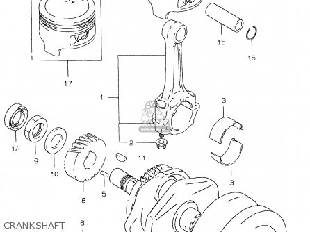 Suzuki GS500EU 2000 (Y) parts lists and schematics