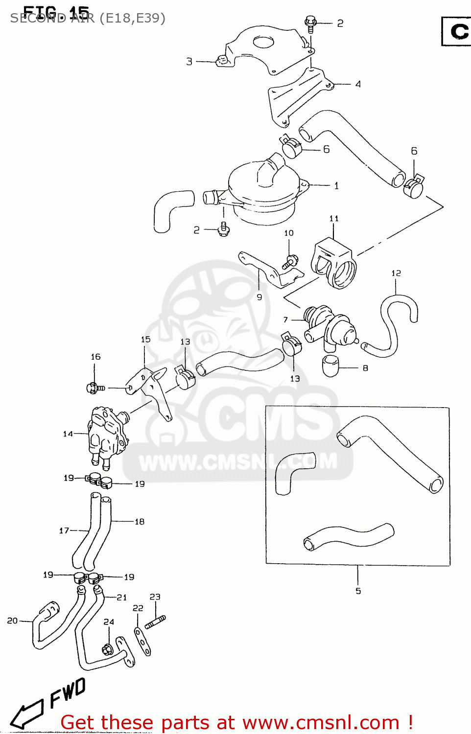 SECOND AIR (E18,E39) GS500EU 2000 (Y)