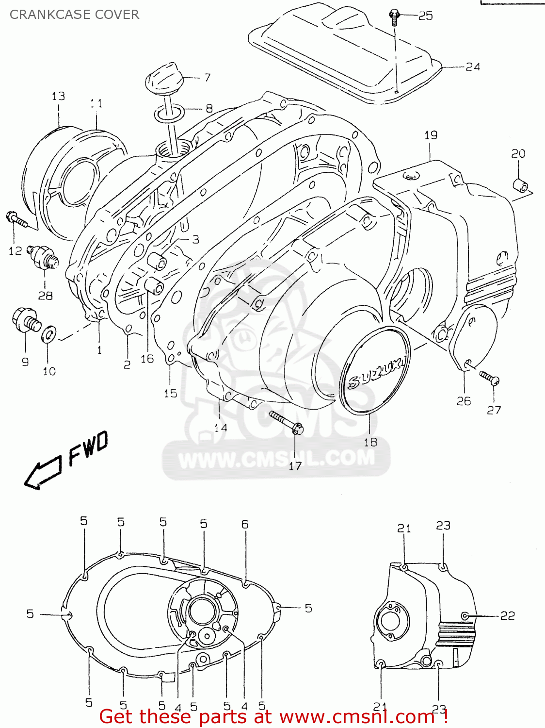 CRANKCASE COVER GS500EU 2000 (Y)