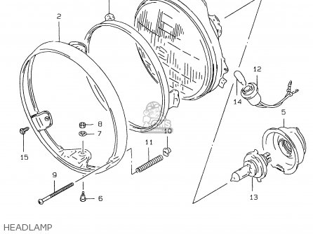 HEADLAMP - GS500EU 2000 (Y)