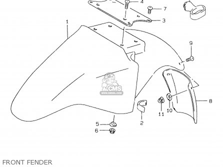 FRONT FENDER - GS500EU 2000 (Y)