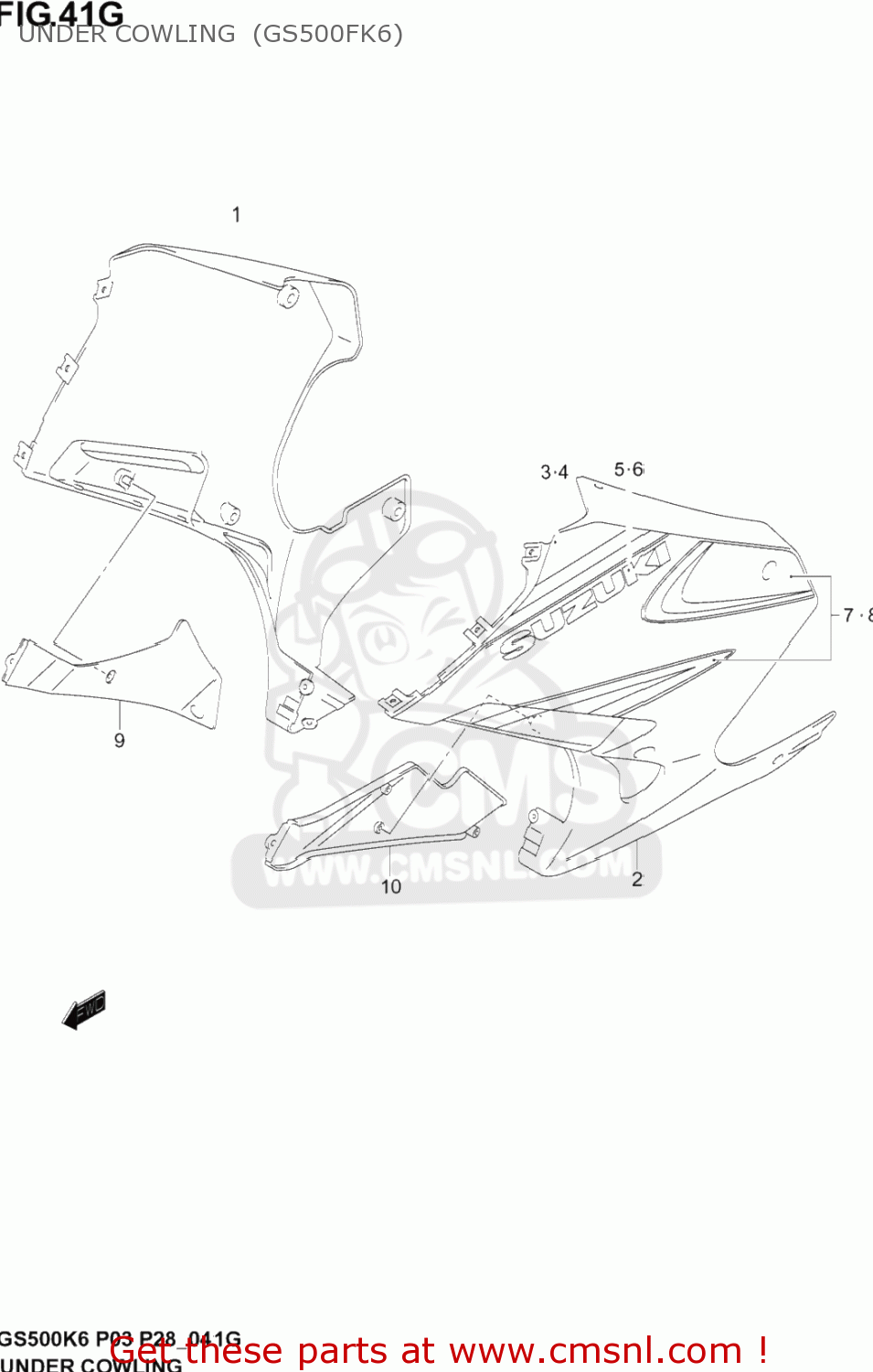 UNDER COWLING  (GS500FK6) GS500F 2004 (K4) USA (E03)