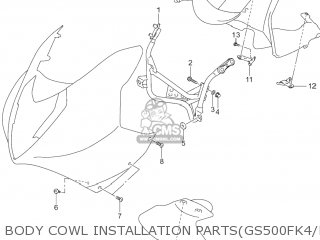 BODY COWL INSTALLATION PARTS(GS500FK4/K5/K6) - GS500F 2004 (K4) USA (E03)