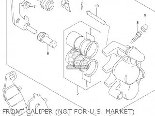 FRONT CALIPER (NOT FOR U.S. MARKET) - GS500F 2004 (K4) USA (E03)