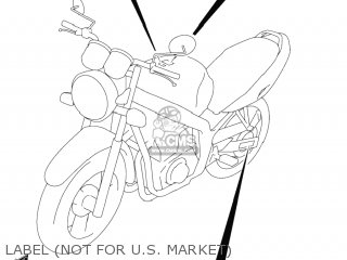 LABEL (NOT FOR U.S. MARKET) - GS500F 2004 (K4) USA (E03)