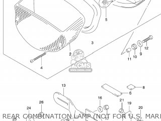 REAR COMBINATION LAMP (NOT FOR U.S. MARKET) - GS500F 2004 (K4) USA (E03)