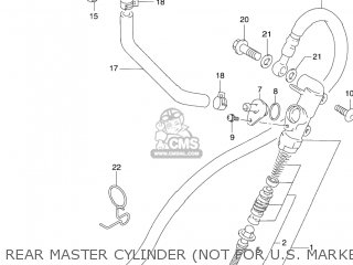REAR MASTER CYLINDER (NOT FOR U.S. MARKET) - GS500F 2004 (K4) USA (E03)