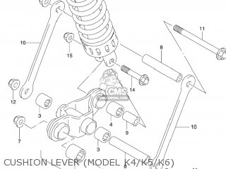 CUSHION LEVER (MODEL K4/K5/K6) - GS500F 2005 (K5) USA (E03)