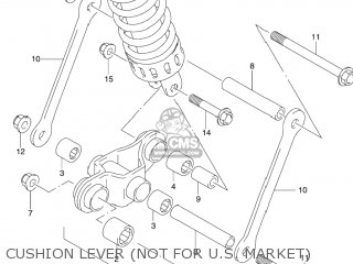 CUSHION LEVER (NOT FOR U.S. MARKET) - GS500F 2005 (K5) USA (E03)