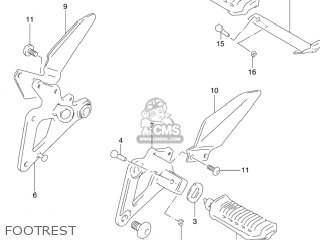 FOOTREST - GS500F 2005 (K5) USA (E03)