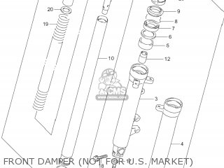 FRONT DAMPER (NOT FOR U.S. MARKET) - GS500F 2005 (K5) USA (E03)