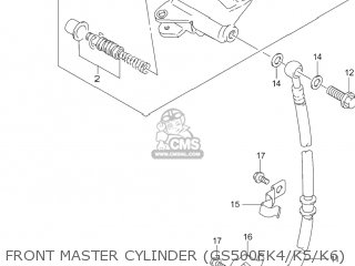 FRONT MASTER CYLINDER (GS500FK4/K5/K6) - GS500F 2005 (K5) USA (E03)